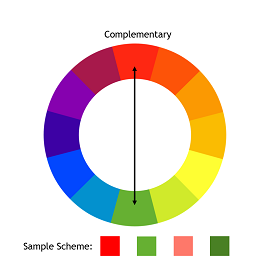 Picture of a complementary color scheme.