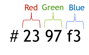 Picture of a hexidecimal color representation