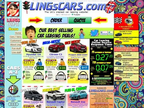 Image of a website with bad image usage.