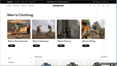 Example of web design