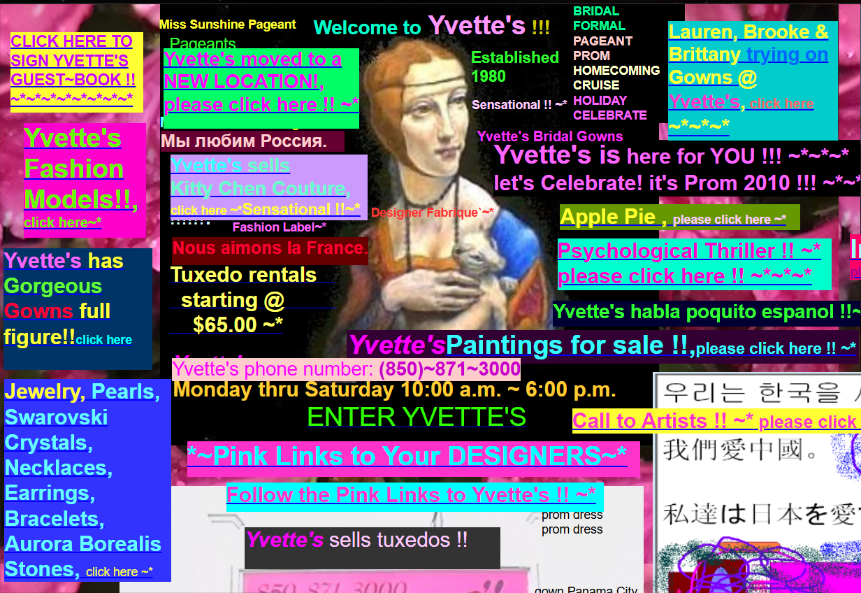 Web Design Example with Too Many Colors